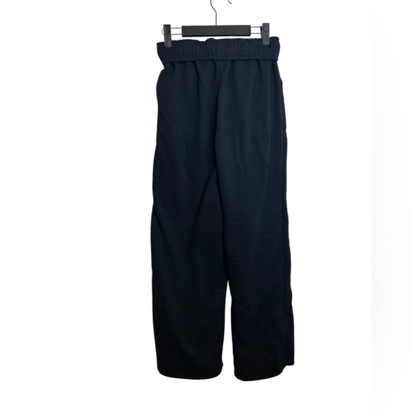 Planet Heart Black Foldover Wide Leg Sweatpants - Picture 3 of 6
